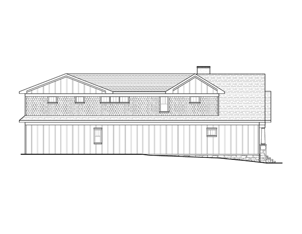 Left Elevation image of Kendall House Plan